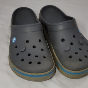 CROCS Gray and Tan Men's Sandals